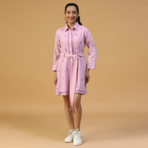 Organic Handwoven Cotton Short Dress